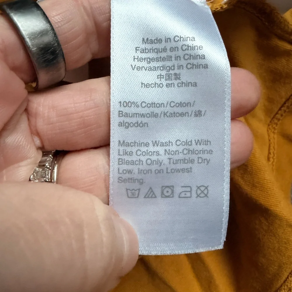 J. Crew Broken In Long Sleeve in Golden Yellow Size XL